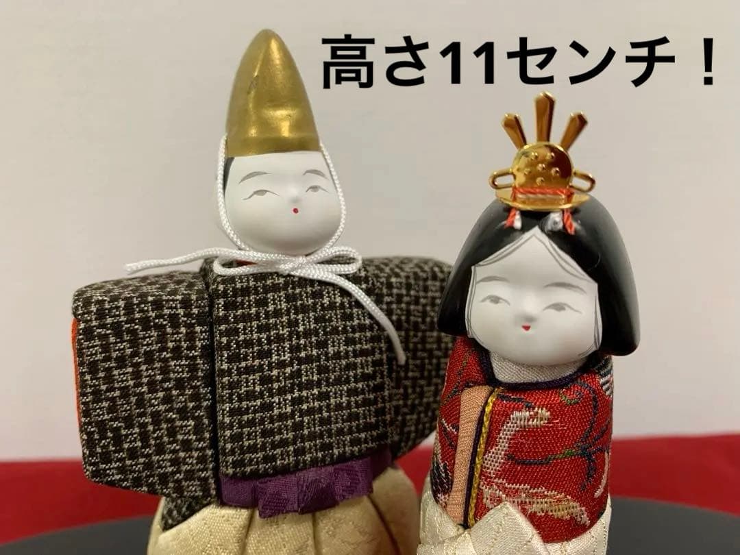 手のひらサイズの立ち雛★木目込み人形★ひなまつり　ひな人形