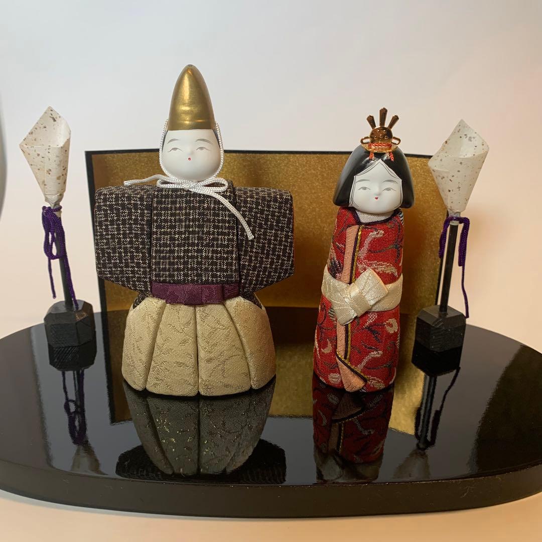 手のひらサイズの立ち雛★木目込み人形★ひなまつり　ひな人形