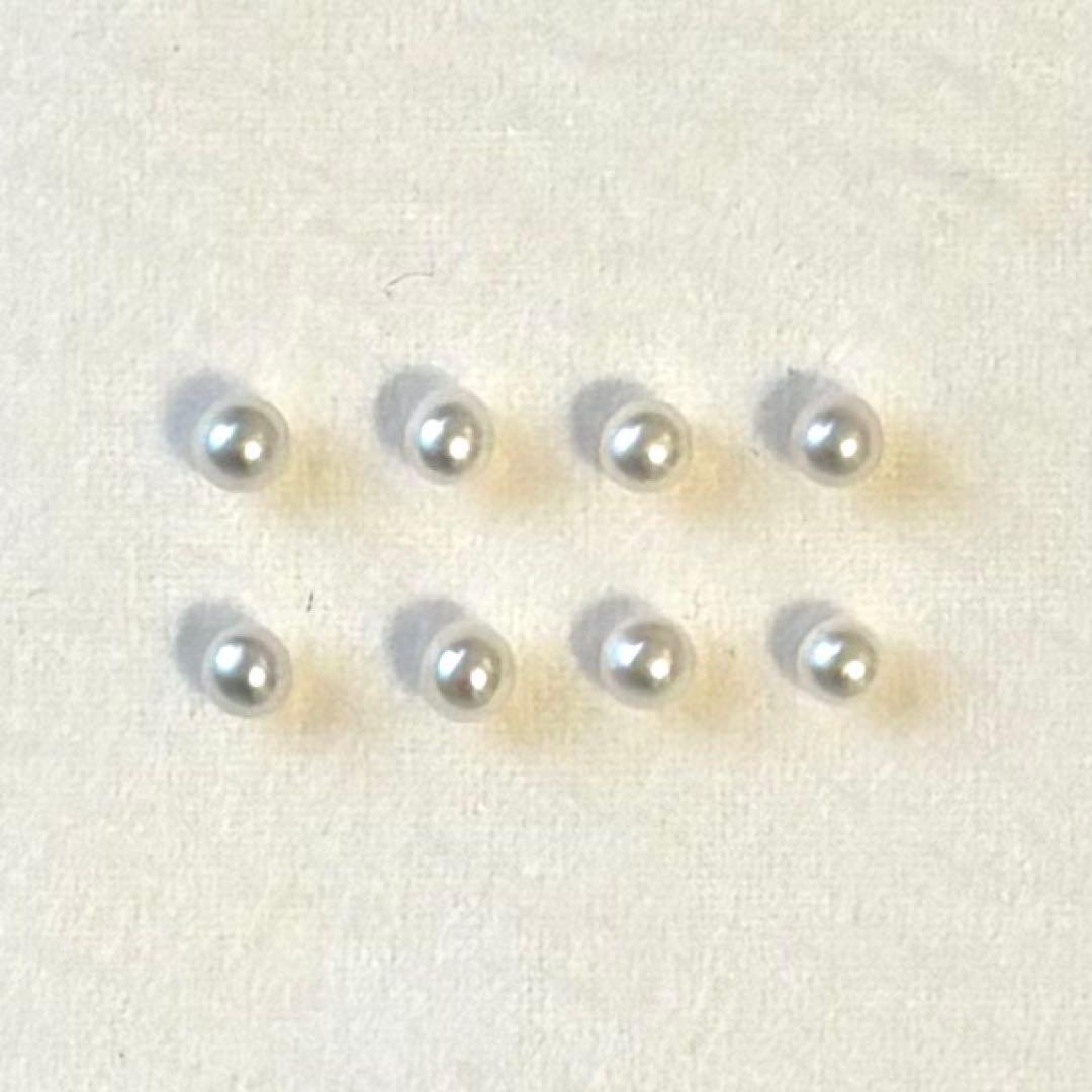 パール　ルース　南洋真珠　白蝶ケシ　４mm オーバル・フラット