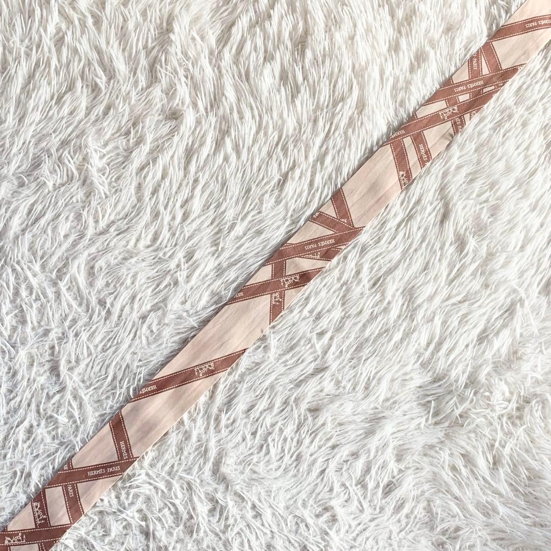 HERMES　エルメス　ボルデュックリボン　ツイリー　スカーフ　シルク