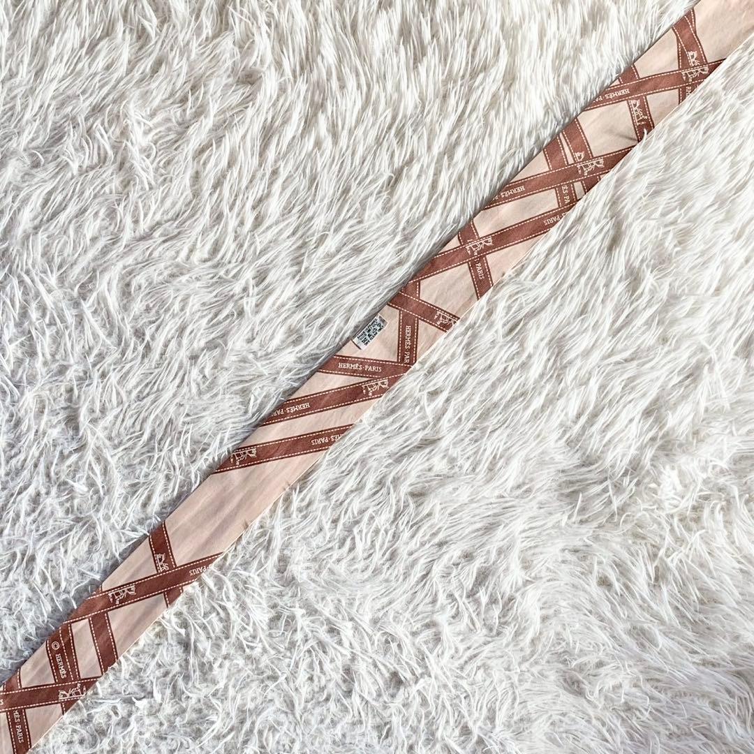 HERMES　エルメス　ボルデュックリボン　ツイリー　スカーフ　シルク