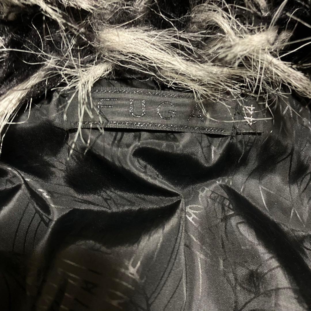 00s archive FUGA ファー ライダースジャケット 44 美品