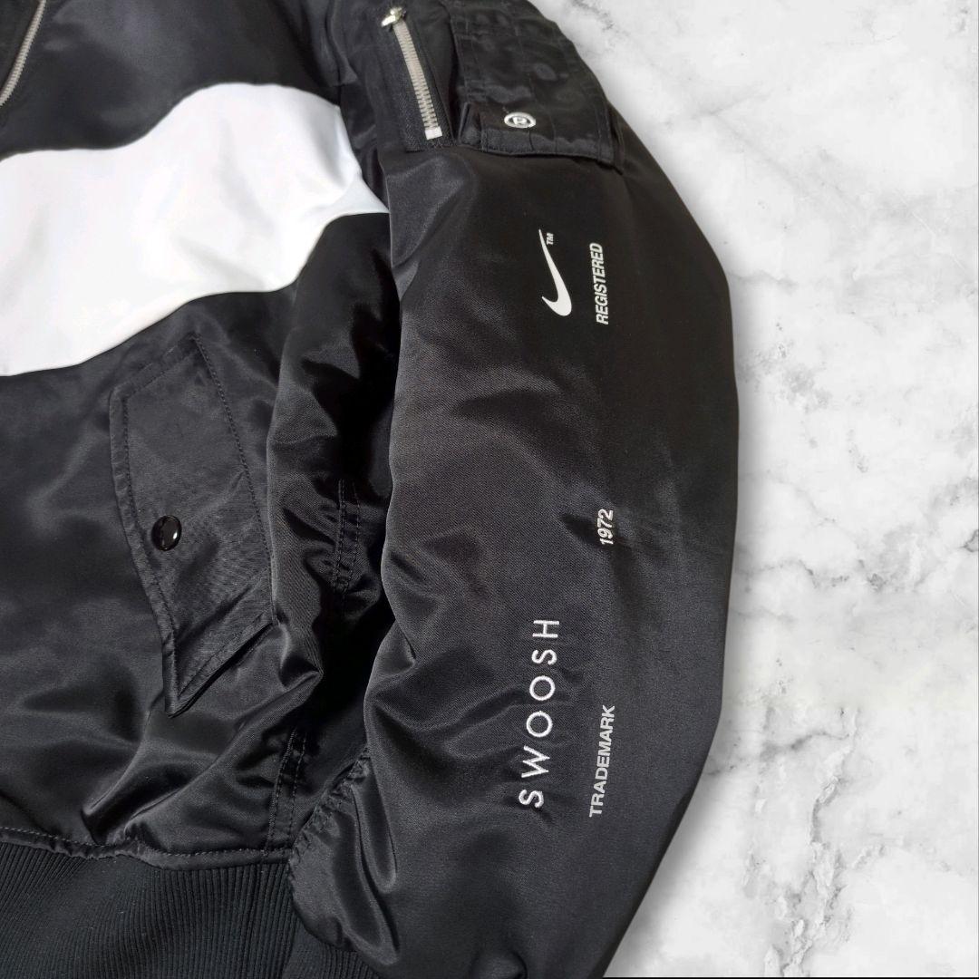 試着のみ✨NIKE MA-1 ビッグスウッシュ リバーシブルボンバージャケット