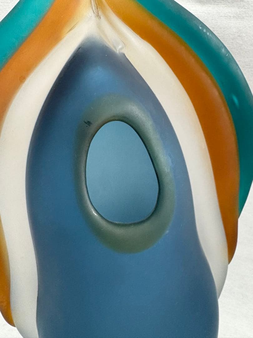 青森　津軽びいどろ　秋村実造　伝統工芸　花器　花瓶　すりガラス