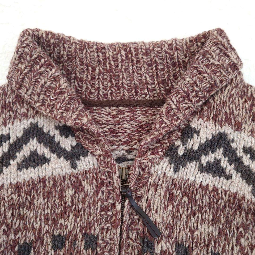 【大きめ】２３区　オンワード樫山　カウチンハンドニット　カーディガン