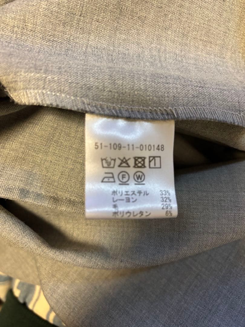 エストネーション　ウエストツイストデザイン グレー ワンピース