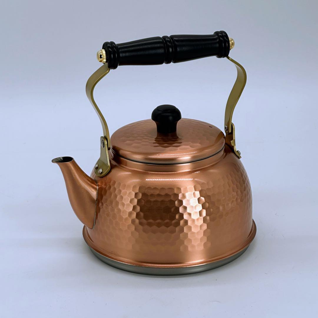 新品未使用 素銅 1.5L IH対応 鎚目入れケトル IH-3519 やかん