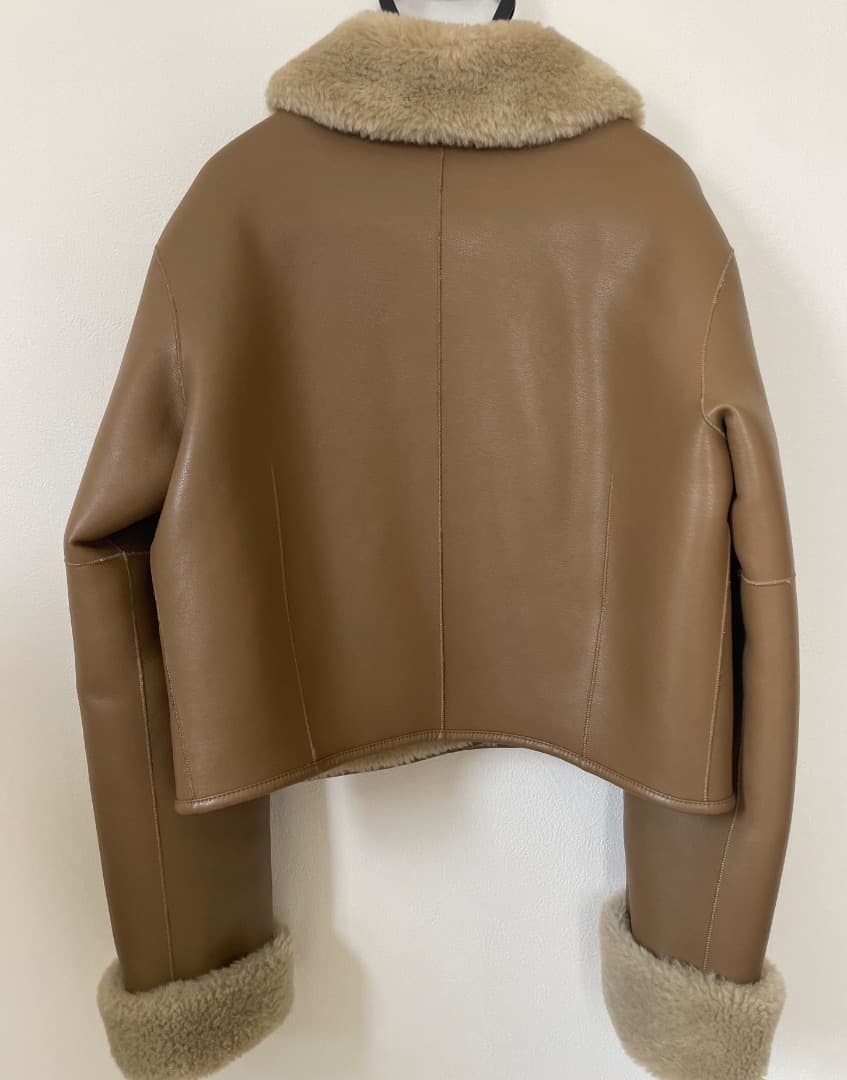 ジャケット・アウター CLANE VEGAN LEATHER BOA SHORT JACKET