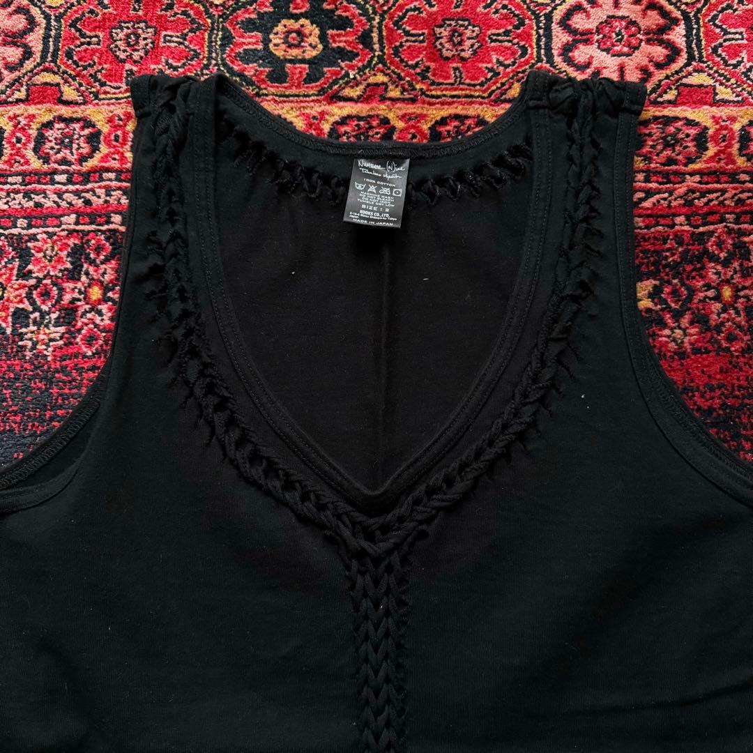 07ss ナンバーナイン 編み込み タンクトップ サイズ2 ブラック