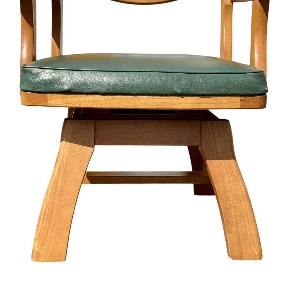 【週末セール】カリモク ダイニングチェア RUSTIC 回転椅子 肘掛け付