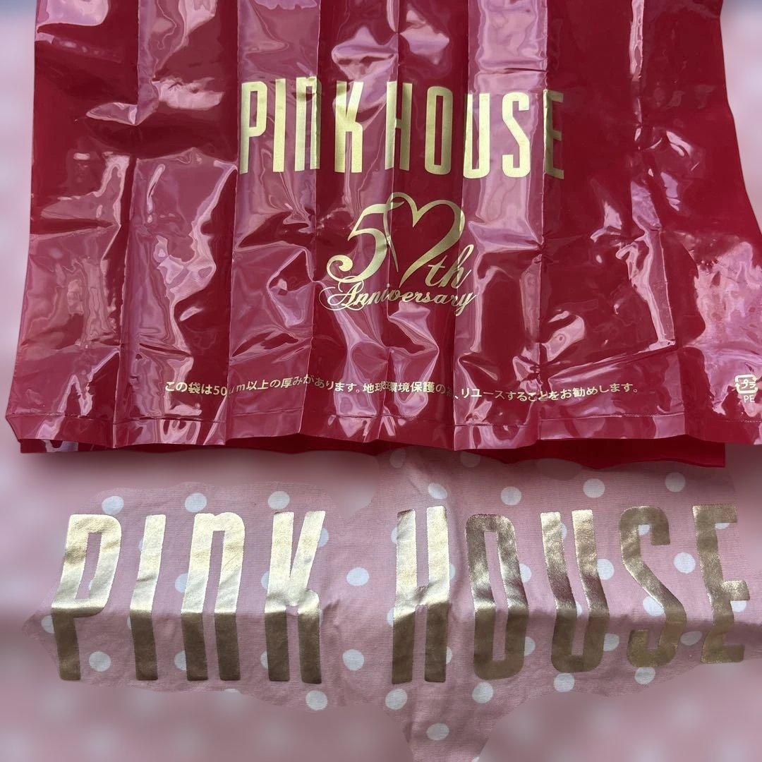 PINK HOUSE 50周年ショッパー＆ピンク&ホワイトドットクッションカバー