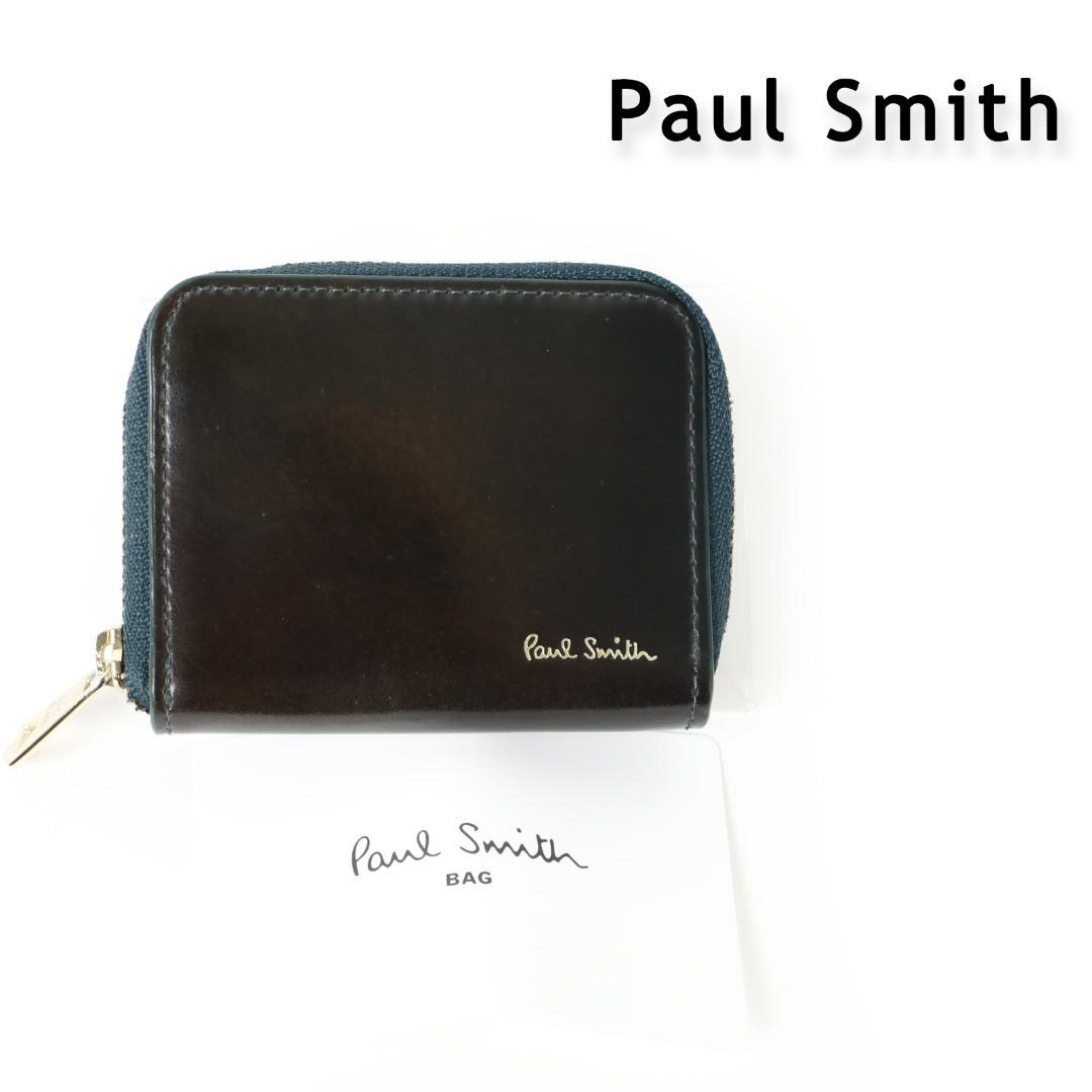801① 新品 ポールスミス コードバン ケース ラウンドジップ ミニ財布