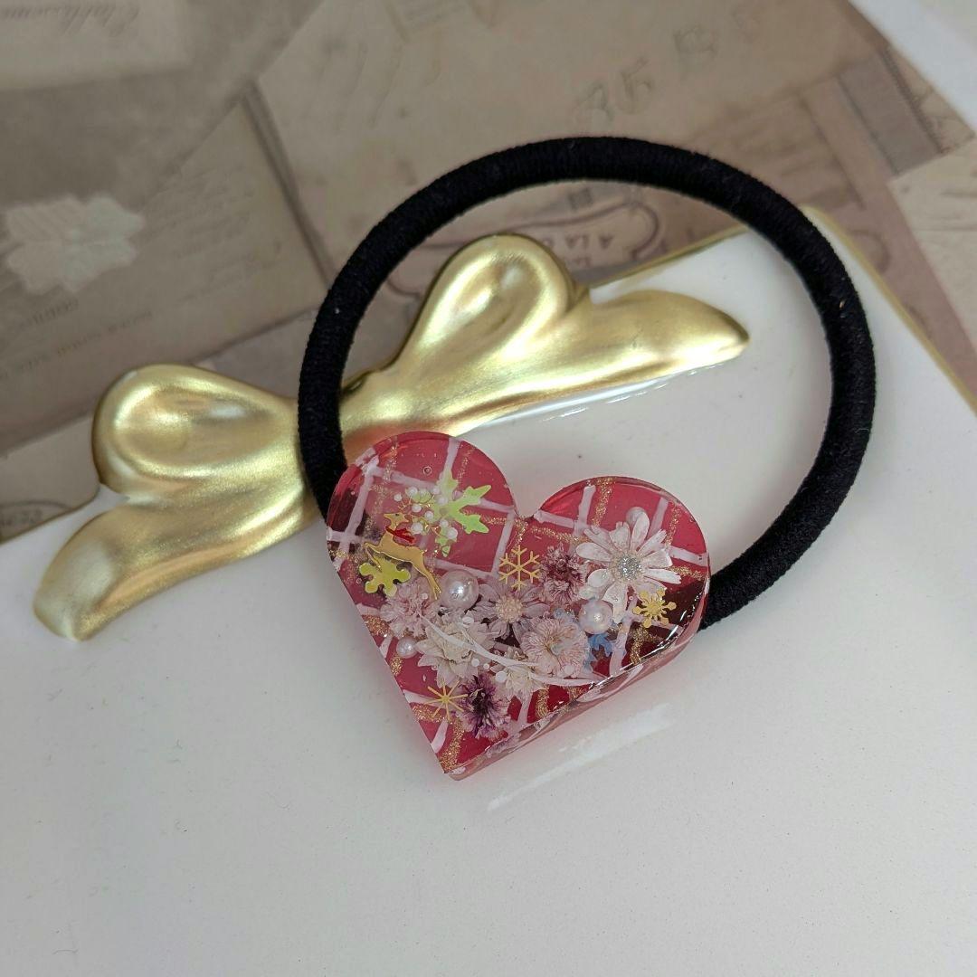 ＃317 クリスマス✴トナカイ✴雪の結晶✴レジンヘアゴムキーホルダーブローチ