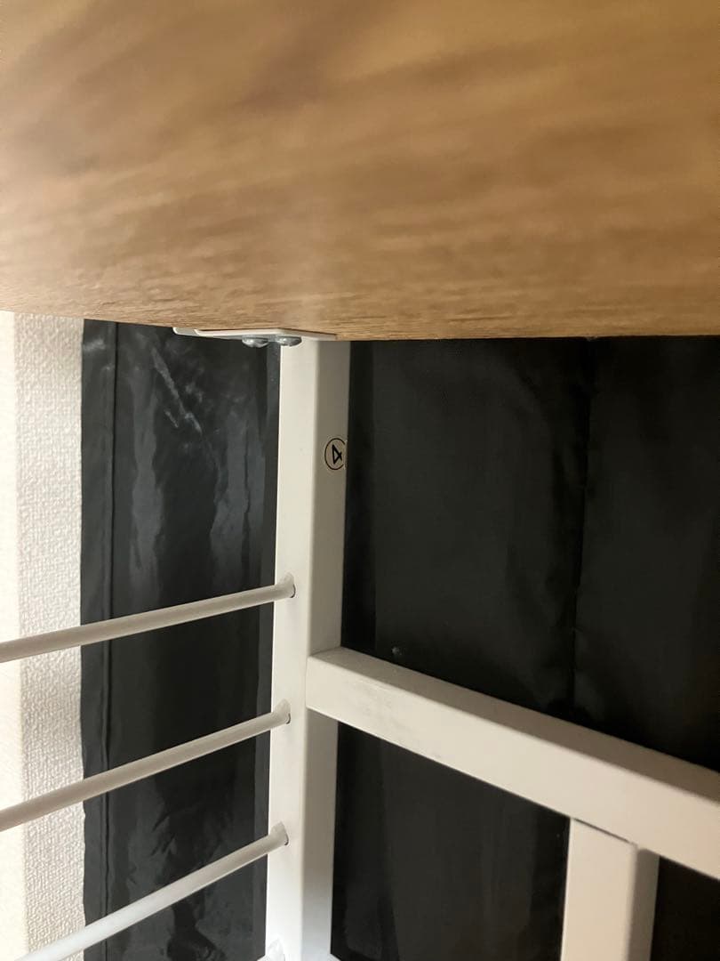 木製ラックキッチン　ホワイト 5段