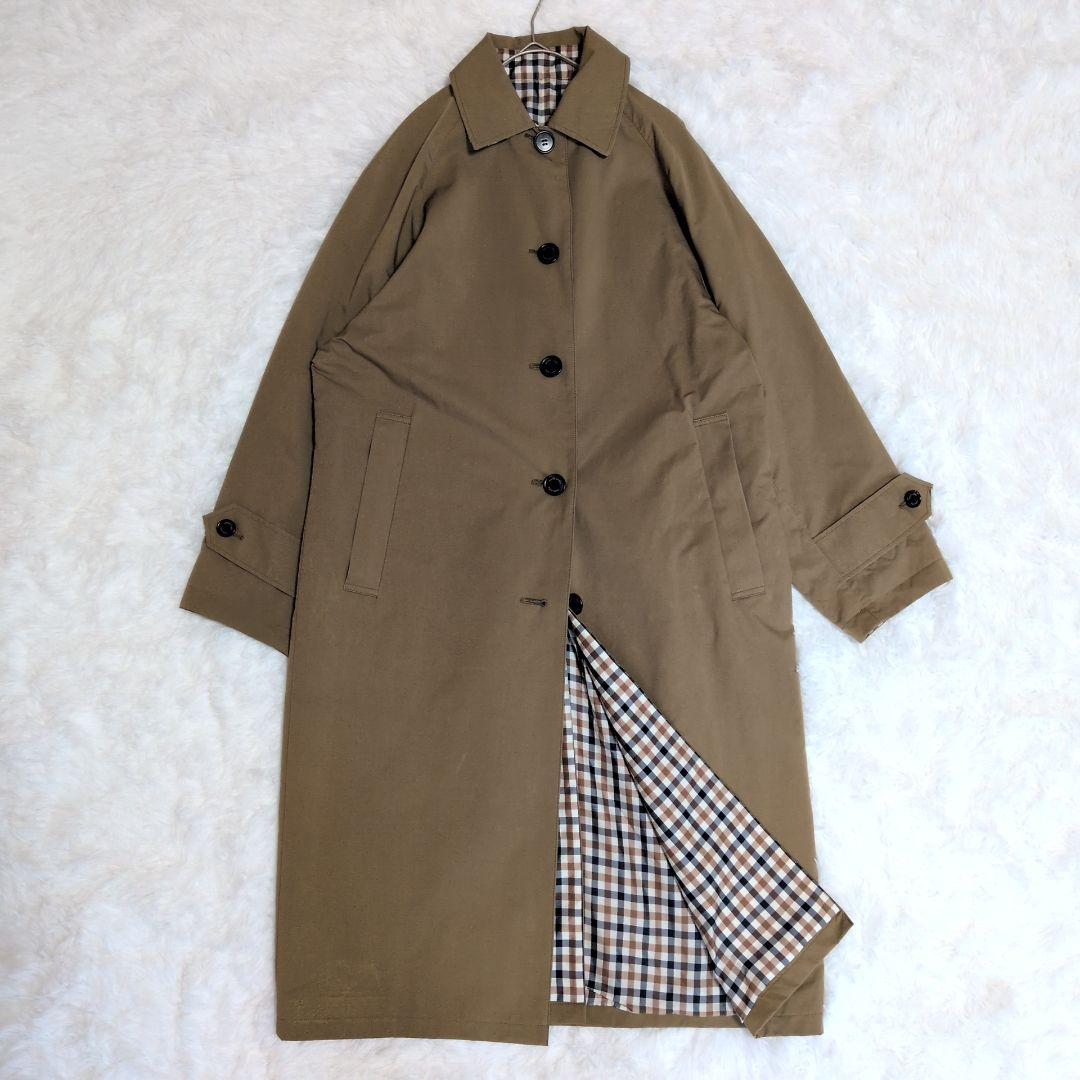 アクアスキュータム　イネド　トレンチコート　リバーシブル　M　コラボレーション