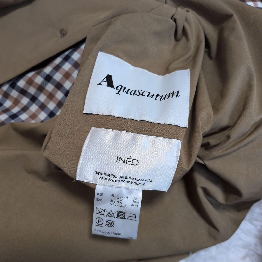 アクアスキュータム　イネド　トレンチコート　リバーシブル　M　コラボレーション