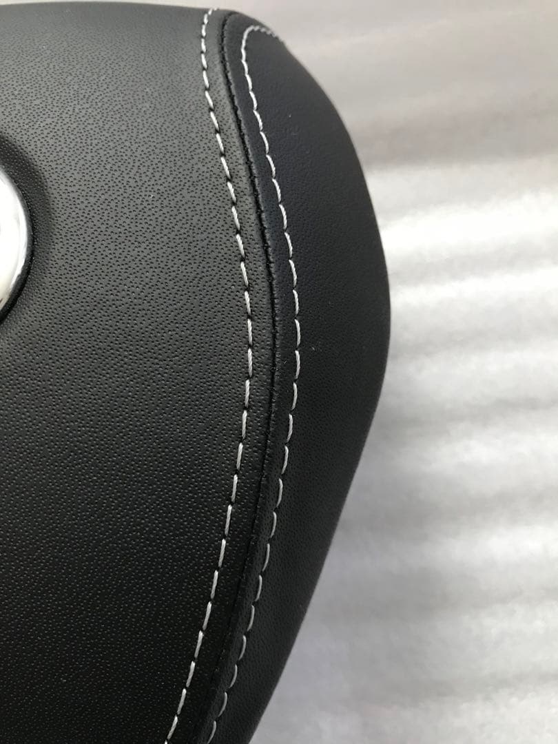 80ハリアー レザー エアバッグカバー シルバーステッチ