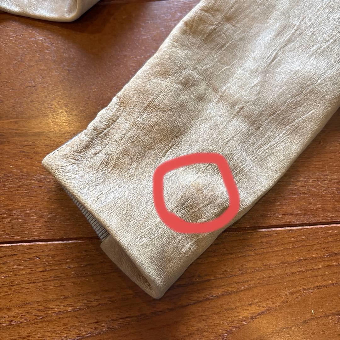 Rick owens リックオウエンス レザージャケット ベージュライダース　s