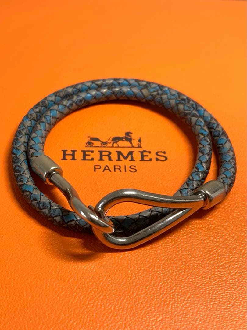 HERMES エルメス　ジャンボ　編み込み　チョーカー　2連ブレスレット　箱付き
