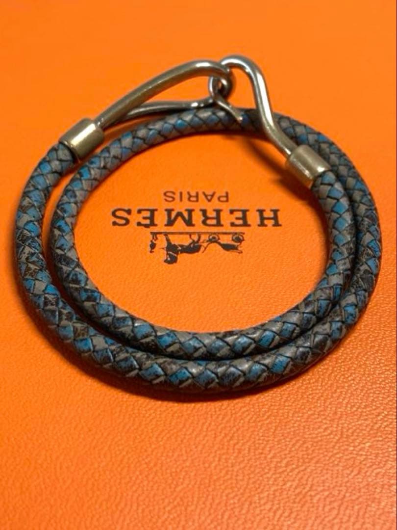 HERMES エルメス　ジャンボ　編み込み　チョーカー　2連ブレスレット　箱付き