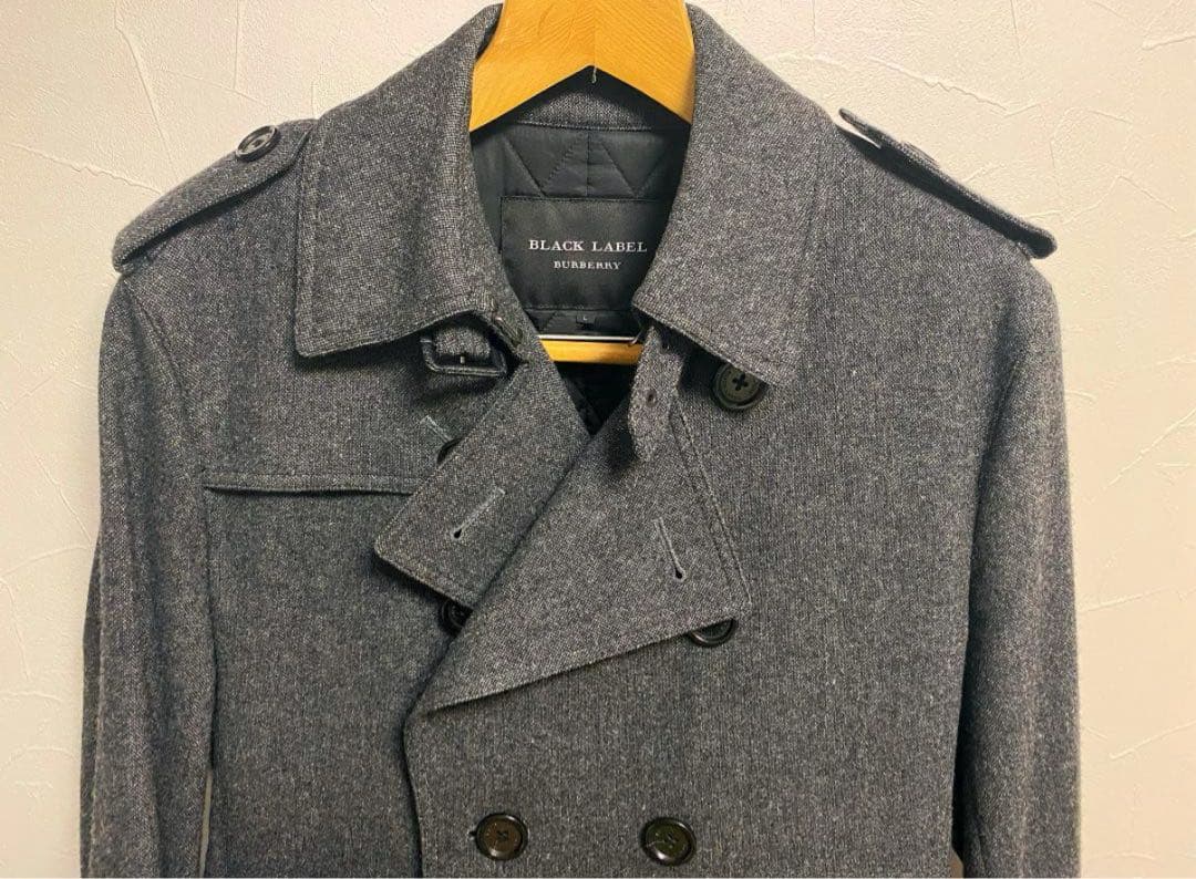 バーバリーブラックレーベル トレンチコート グレー