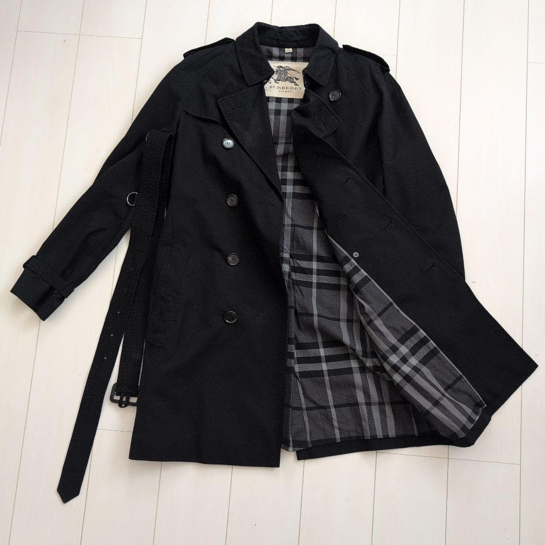 美品　BURBERRY ロンドン　トレンチコート 　Lサイズ　黒