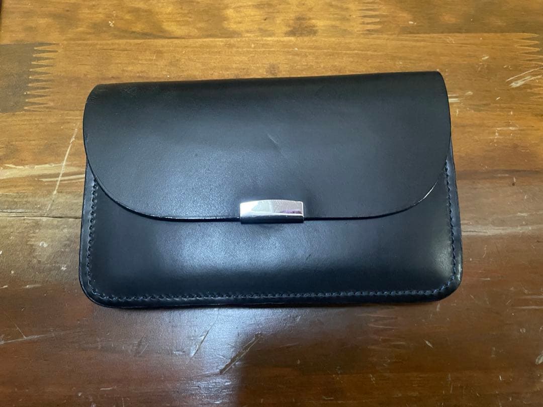 DIGAWEL ギャルソンパース　ネイビー　レザー　財布