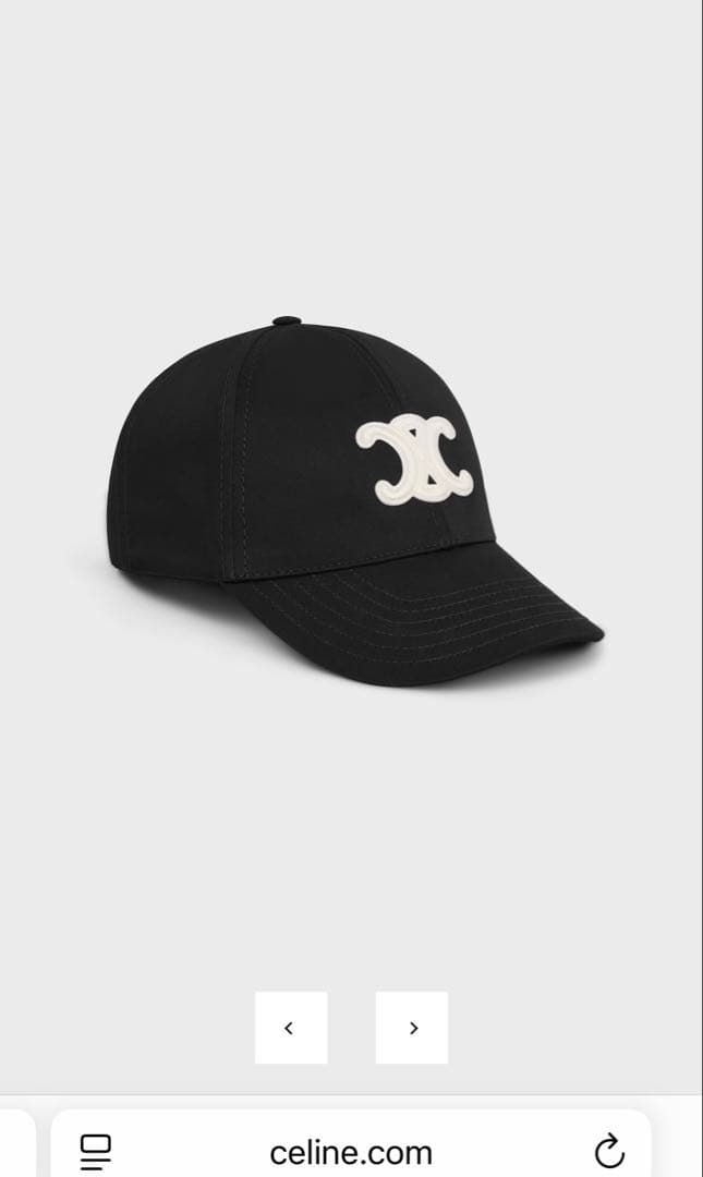 ららセリーヌ キャップ トリオンフ ベースボール コットン L 黒
