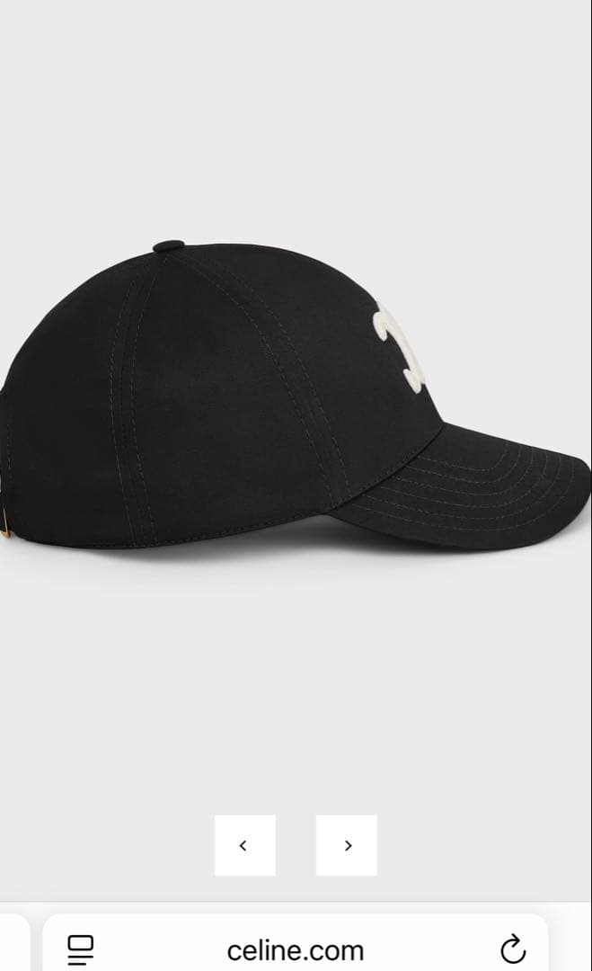ららセリーヌ キャップ トリオンフ ベースボール コットン L 黒