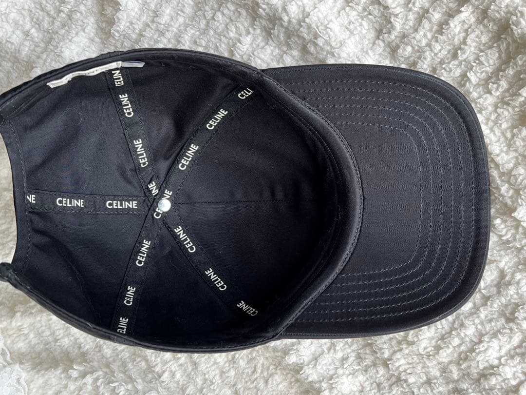 ららセリーヌ キャップ トリオンフ ベースボール コットン L 黒