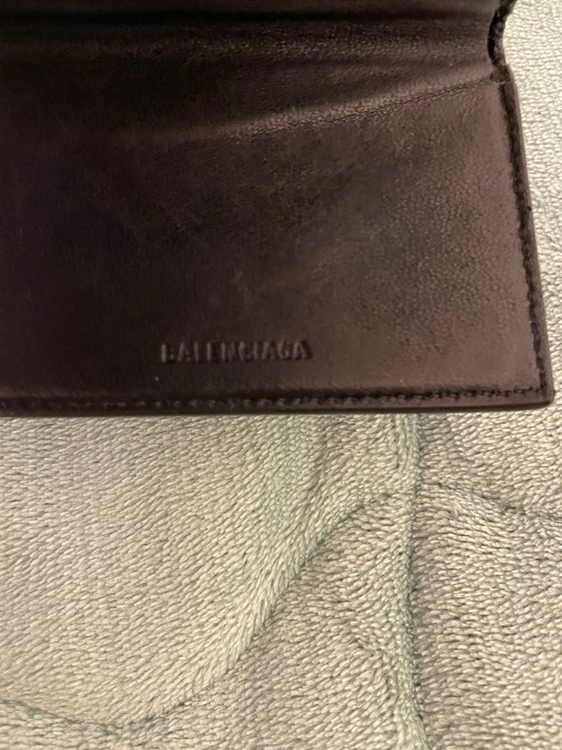BALENCIAGA バレンシアガ ブラック 三つ折り財布 箱付き