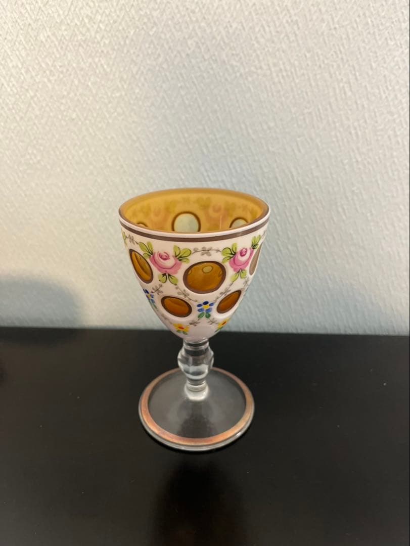 チェコ/未使用品/ボヘミアングラス/希少/カラフルガラスグラス/デキャンタセット