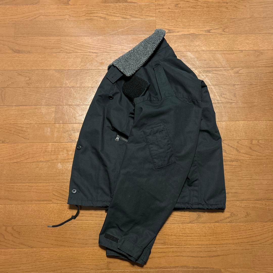 専用‼️FRED PERRY フリースボア ブラック ジャケット M デッキ