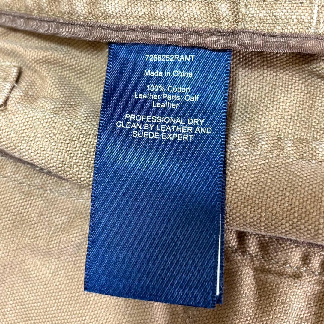 【美品】ラルフローレン コットン レザー切替 ジャケット サファリジャケット