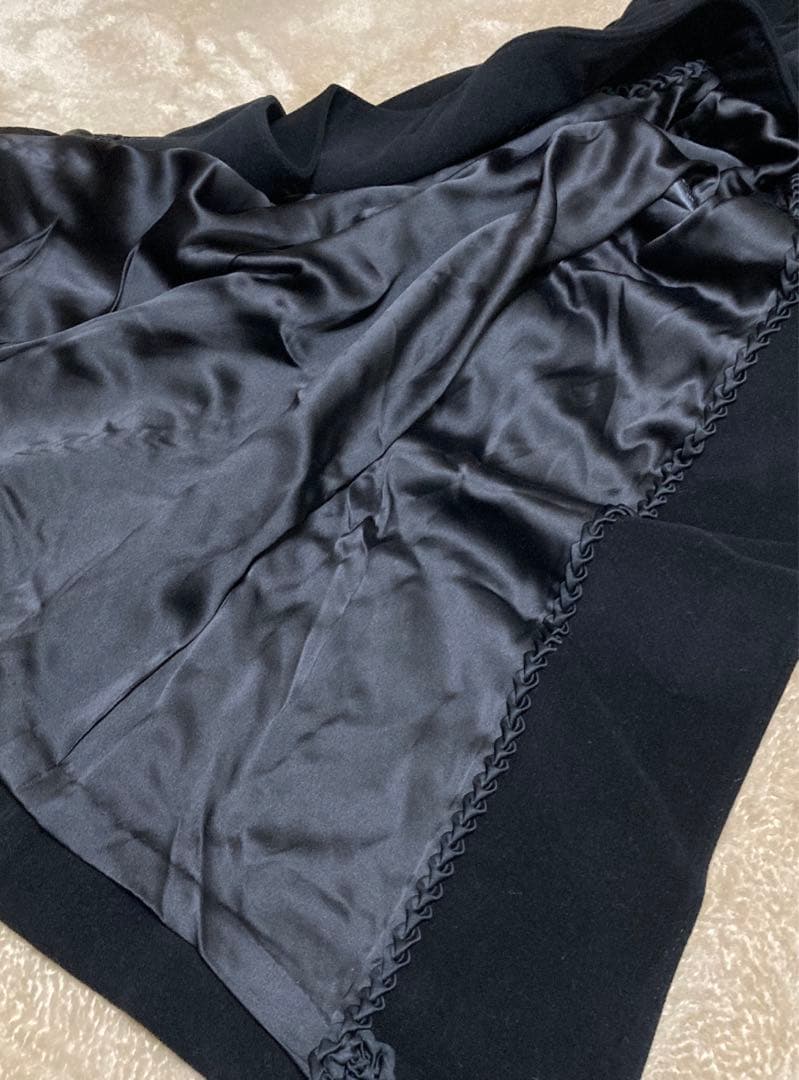 jun ashida ブラック カシミヤ　ロングコート S