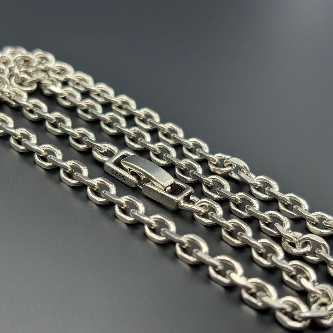 ヴィンテージ シルバー 925 S925 アンカー チェーン ネックレス 銀