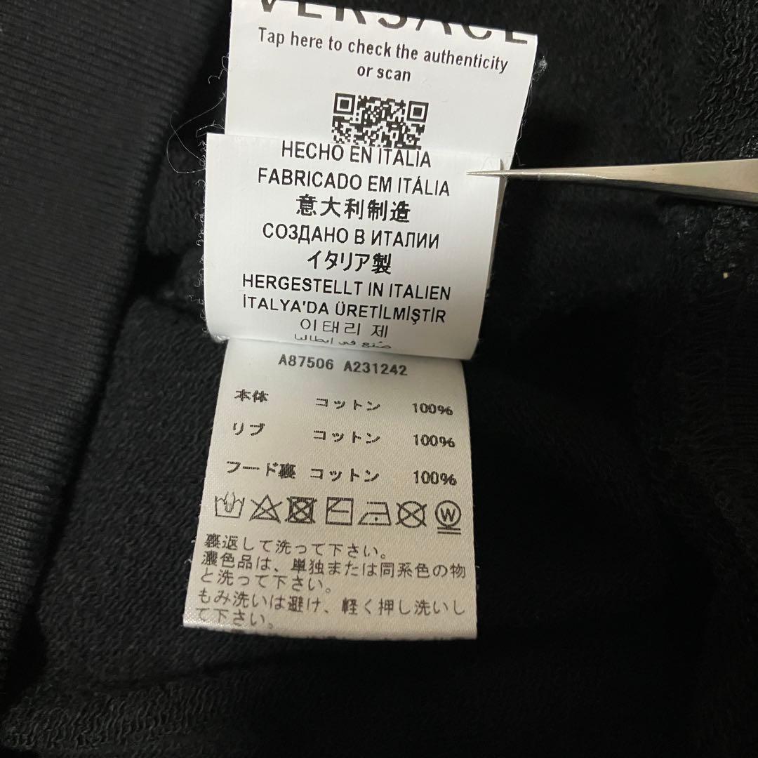 VERSACE　メデューサプリント　パーカー　ブラック　Lサイズ