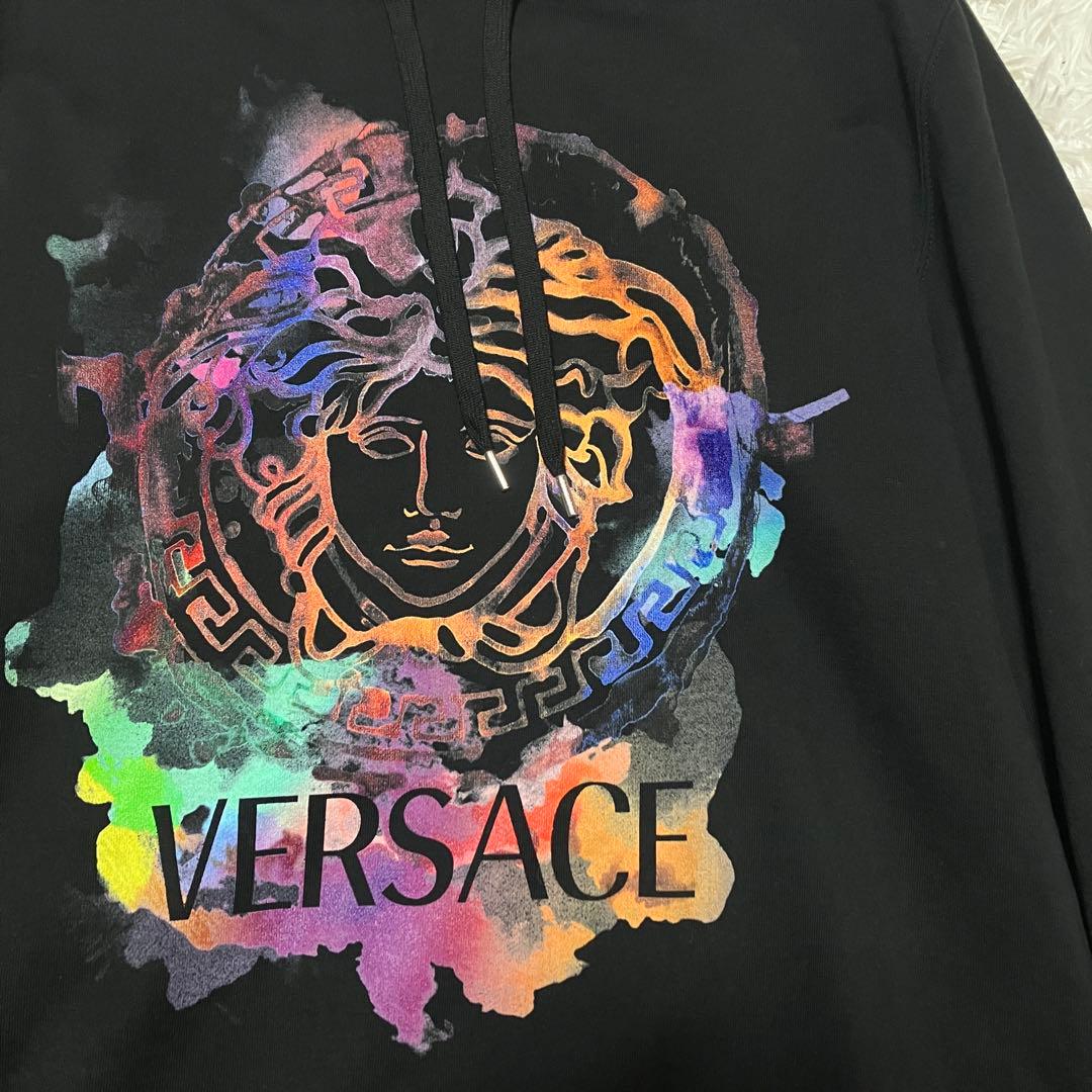 VERSACE　メデューサプリント　パーカー　ブラック　Lサイズ