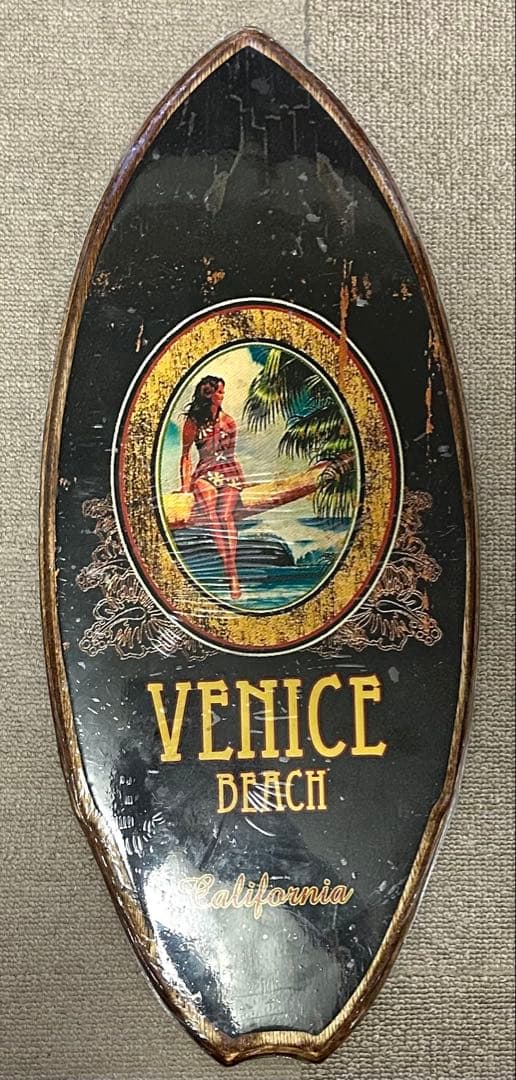 【LAで購入】サーフボード型木製ディスプレイ