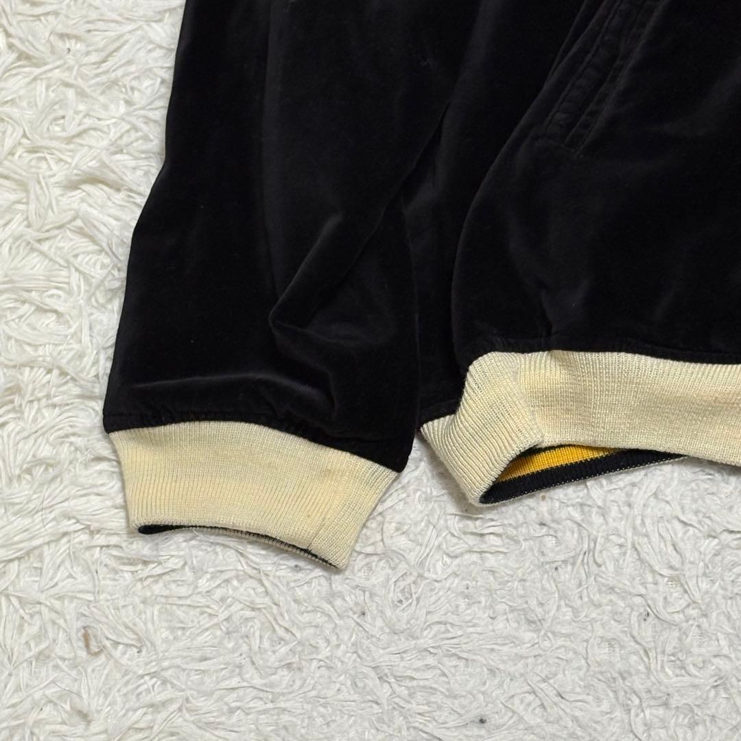 【美品】テッドマン リバーシブル スカジャン 別珍 ブラック タイガー 44.