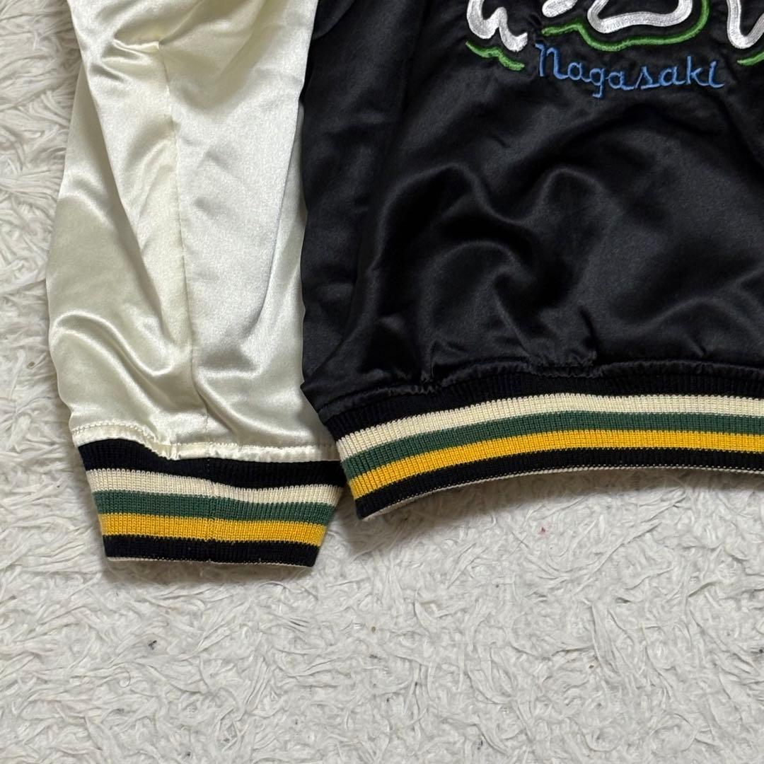 【美品】テッドマン リバーシブル スカジャン 別珍 ブラック タイガー 44.