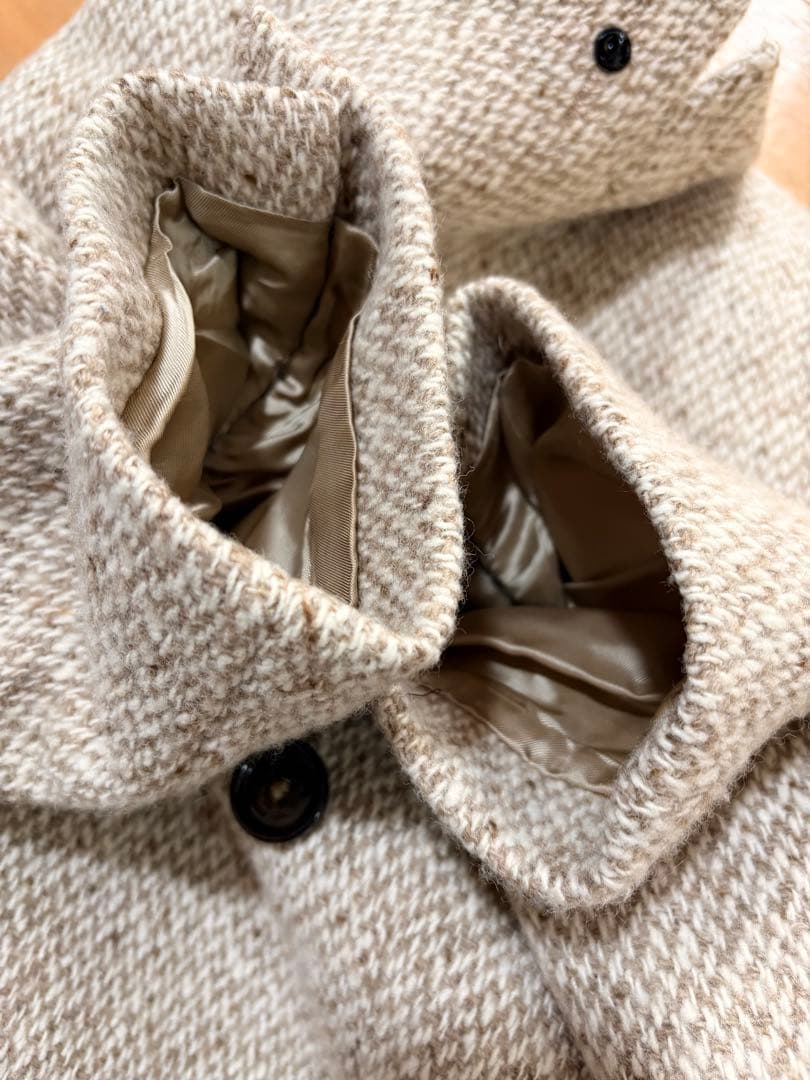 未使用に近いFUGATO ウールツイード　ダブルブレスト　チェスターコート　54