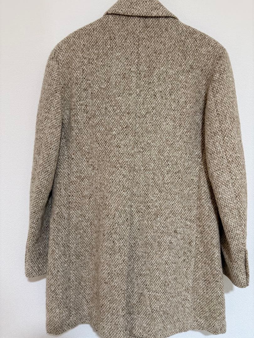 未使用に近いFUGATO ウールツイード　ダブルブレスト　チェスターコート　54