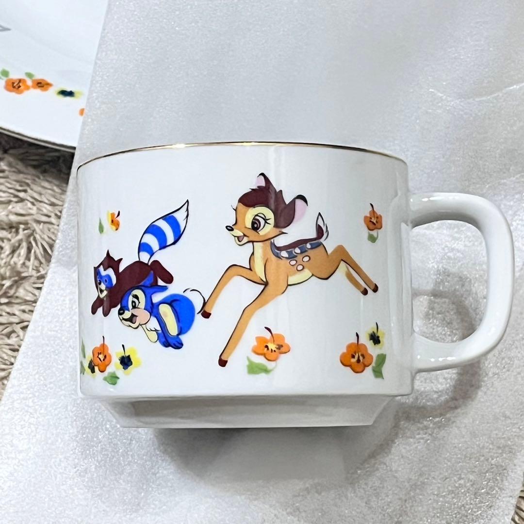 希少！レトロ Disney バンビ 食器 ランチプレートマグカップ sango