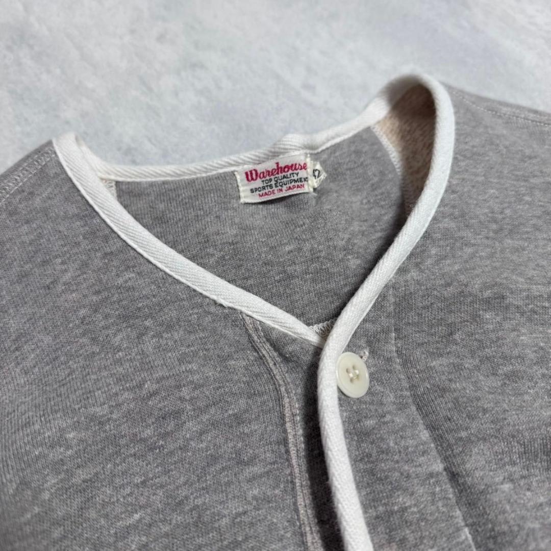 WAREHOUSE ウエアハウス スウェット カーディガン 42サイズ グレー