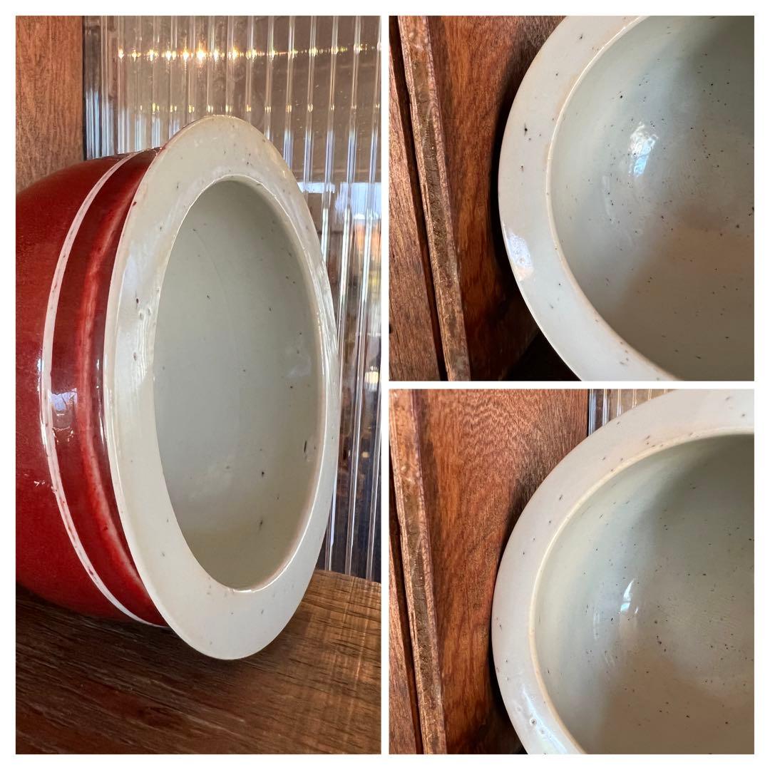 極上 /赤珊瑚釉•紅釉小卷缸/【大清乾龍年製】在銘/中国 古美術；XG-0