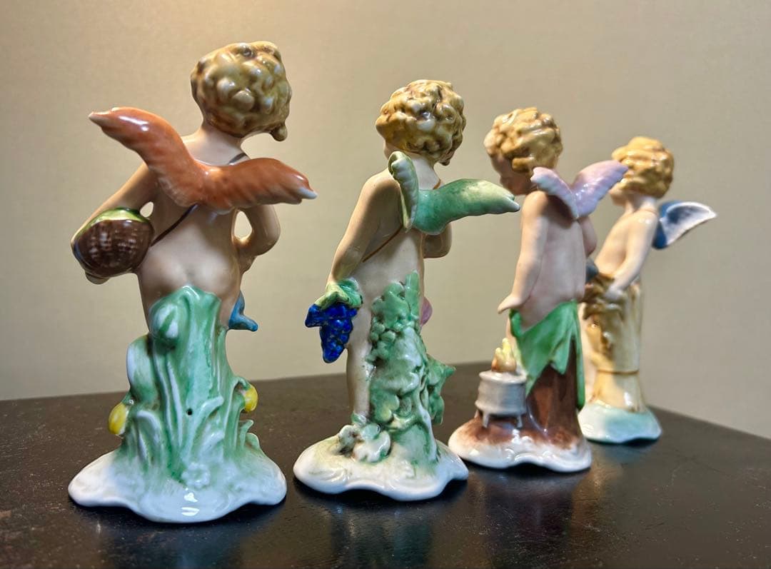 ドイツ　名窯　Bock Wallendorf ヴァレンドルフ　天使　4体セット