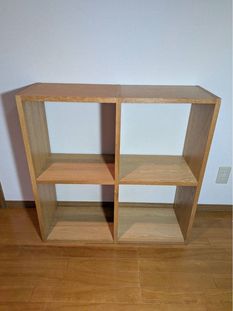 ■送料込■無印スタッキングシェルフ 2×2 木製家具棚 収納MUJIオーク材