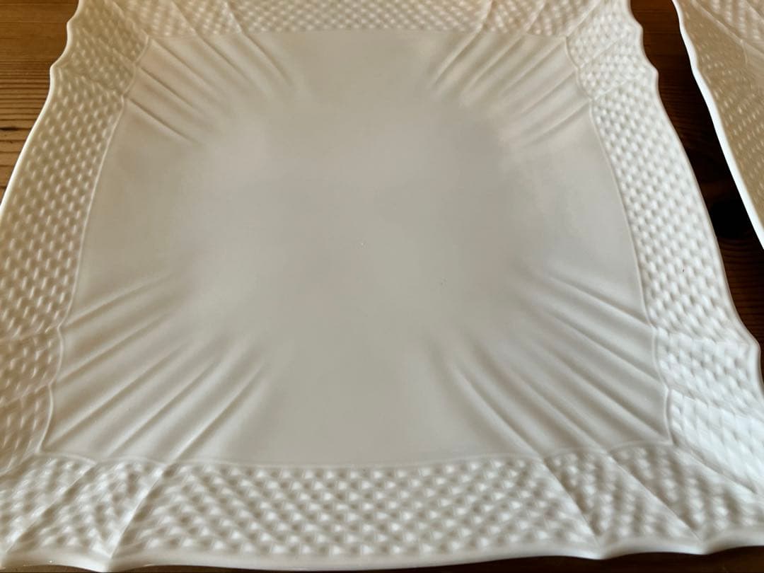 ジノリ ベッキオホワイト22.5スクエアプレート×4