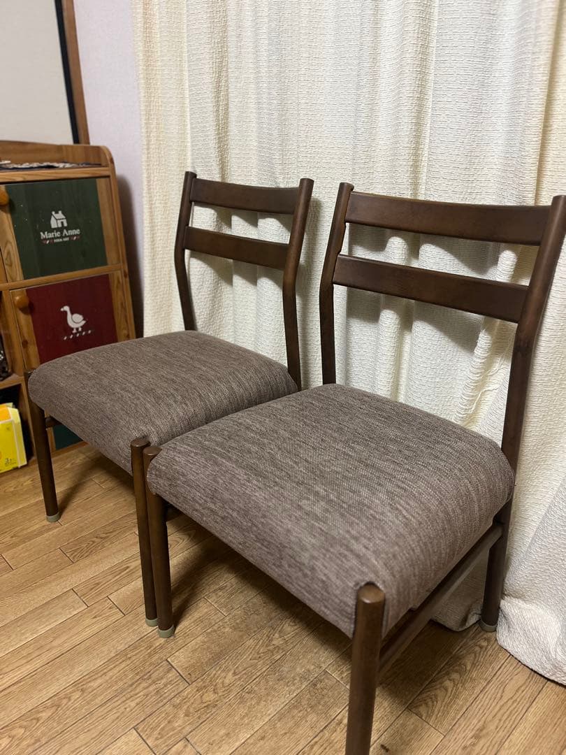 【美品】ニトリ 布張り ダイニングチェア 2脚セット